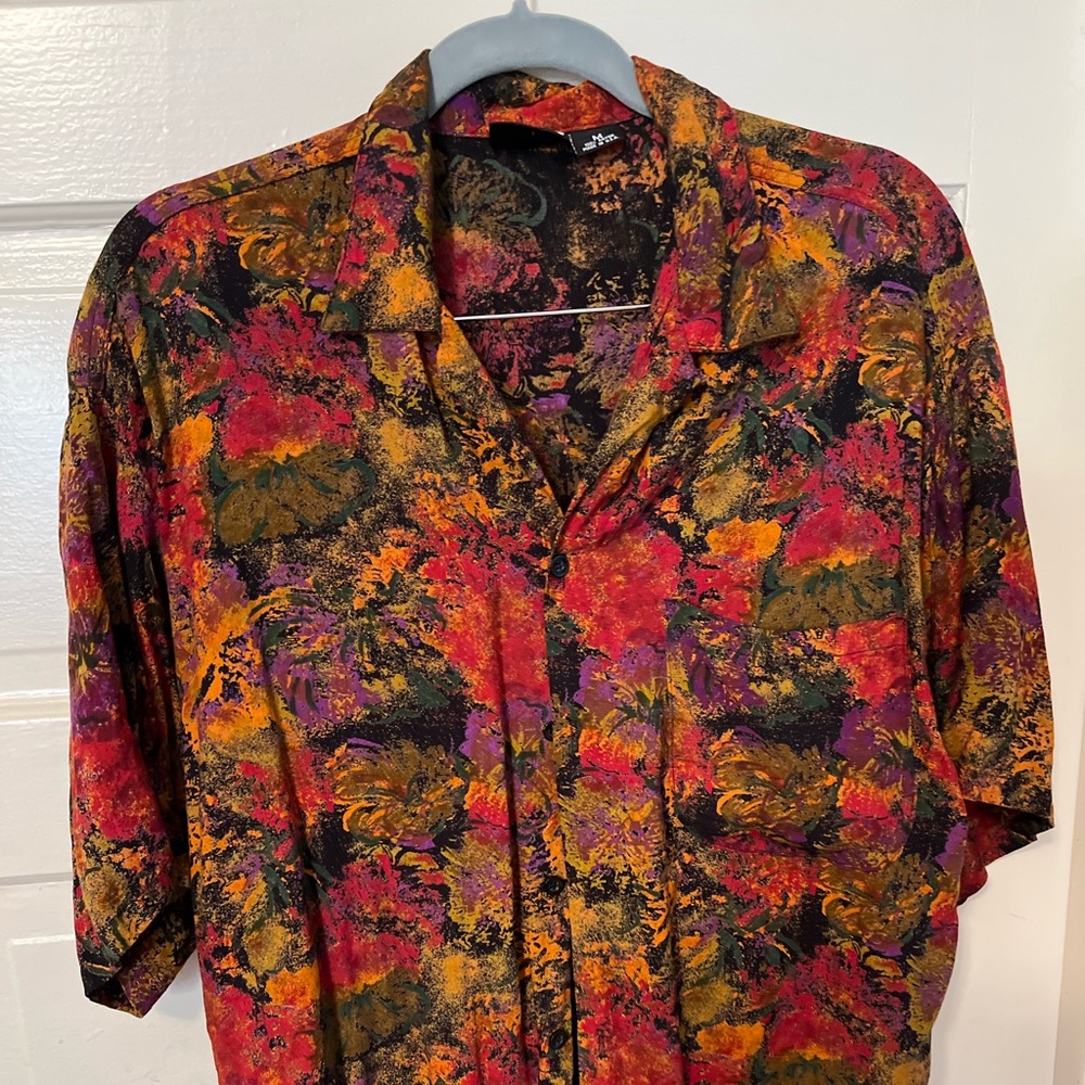 Men’s Floral Button Down Shirt